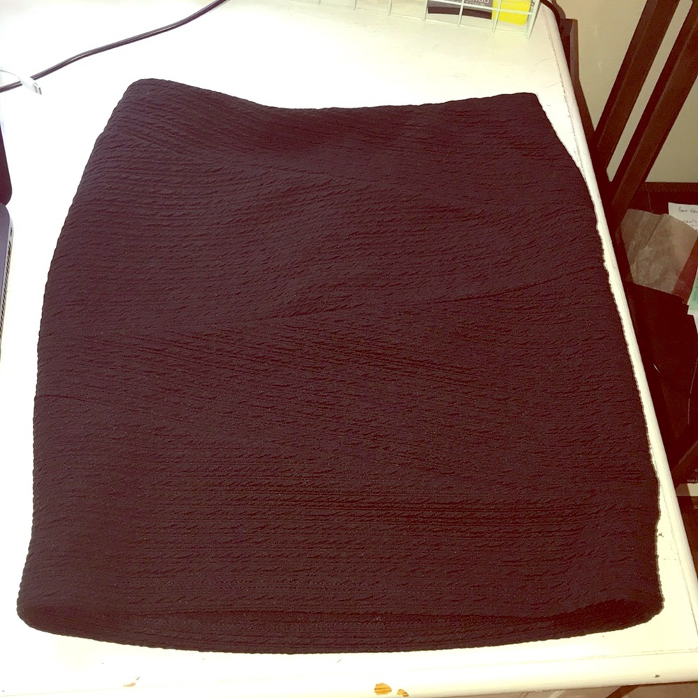 Black Textured Bandage Forever 21 Mini Skirt